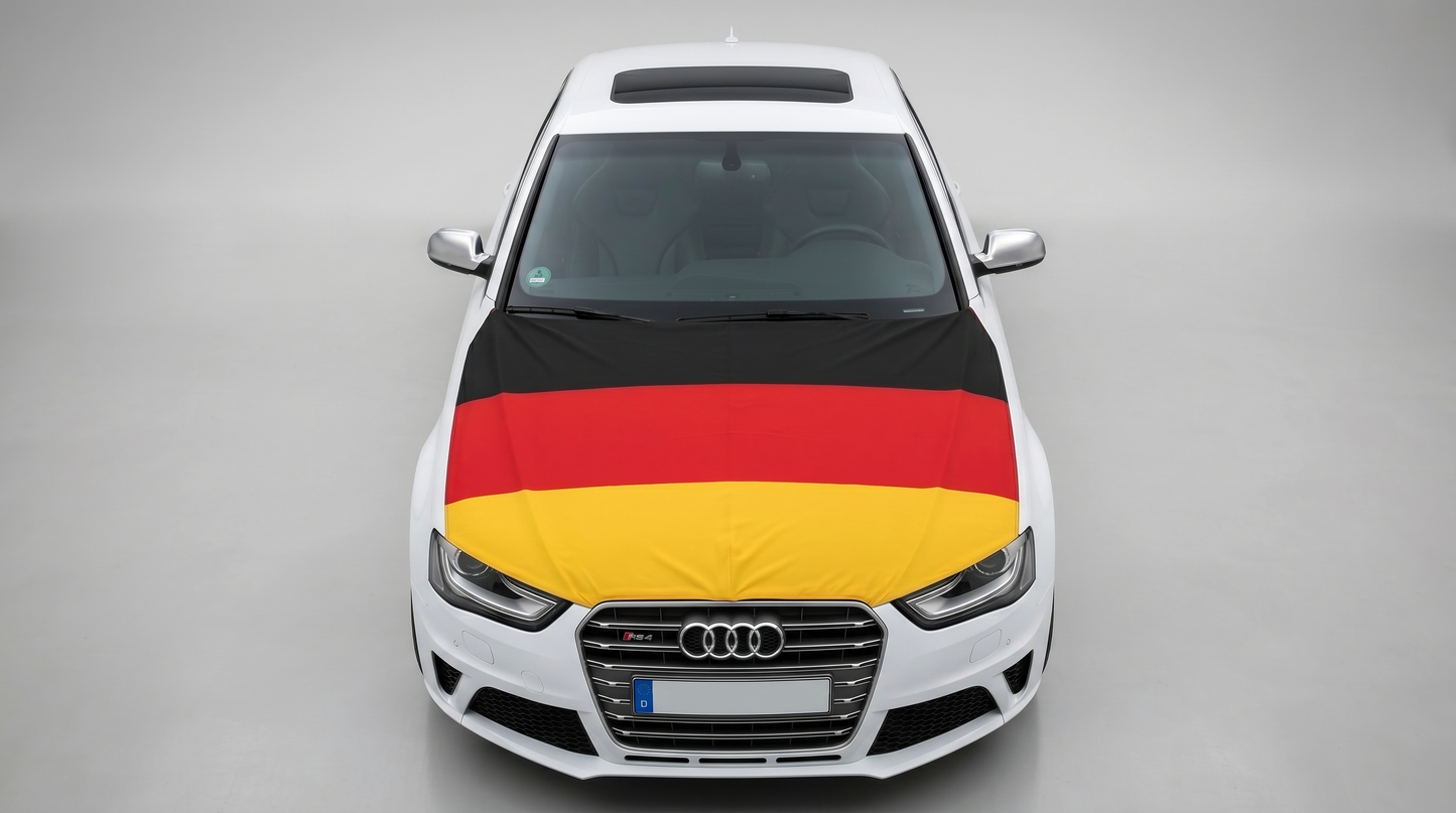 Auto Motorhauben Flagge Deutschland  115x160cm Fanartikel WM 2026 KFZ Cover