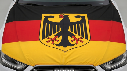 Auto Motorhauben Flagge Deutschland  115x160cm Fanartikel WM 2026 KFZ Cover